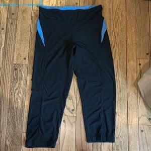 Pants - GUC Black and Blue Workout Capris Pants - GUC Black and Blue Workout Capris